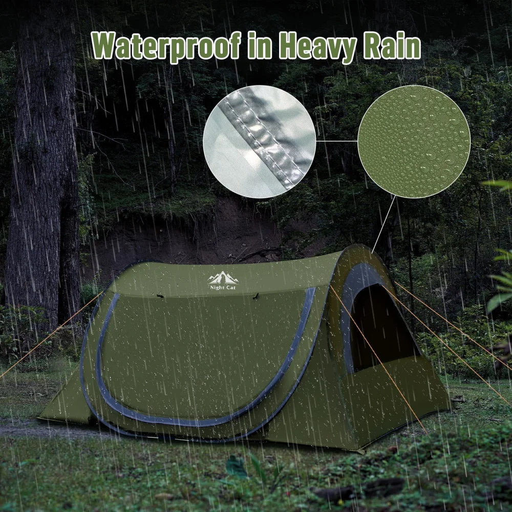 Night Cat Quick Automatic Waterproof Camping Tent With Mosquito Net