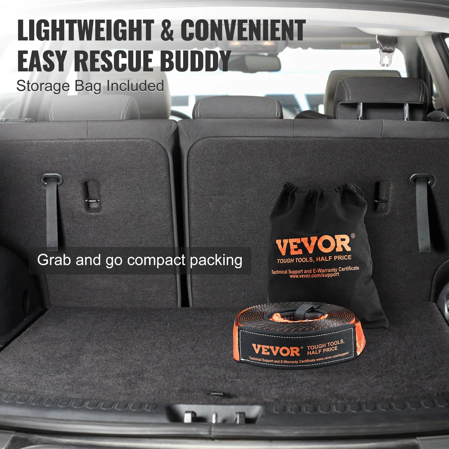SucceBuy Off Road Winch Recovery Kit 30000 Lbs Tow Strap