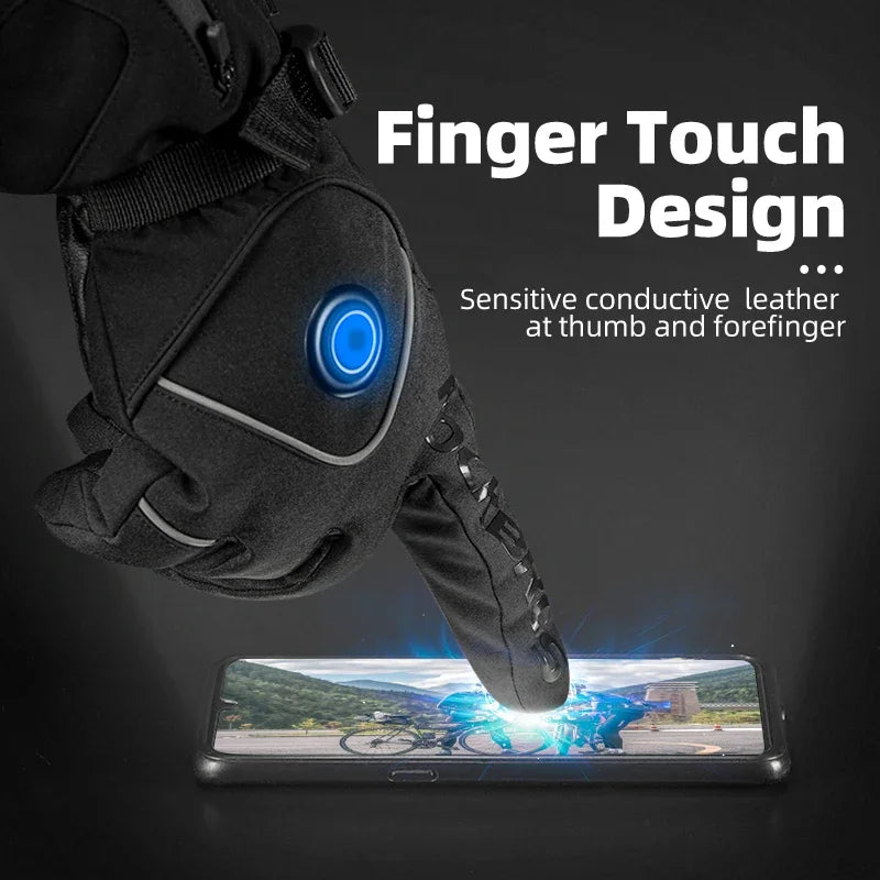 Rockbros Heated Winter Gloves With Touchscreen And Waterproof Design