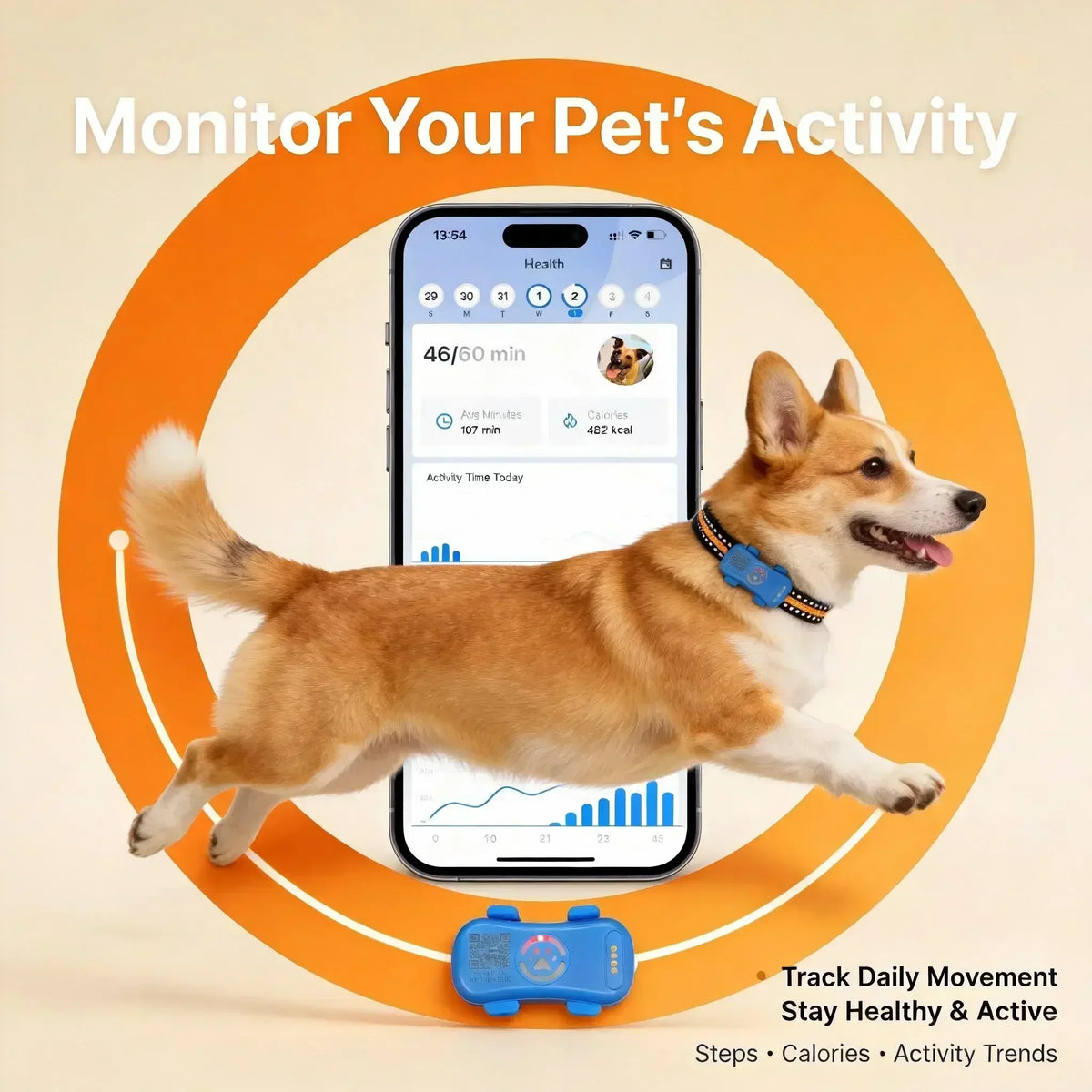 Wanwaytech 4G GPS Pet Tracker Real Time Tracking Waterproof Device