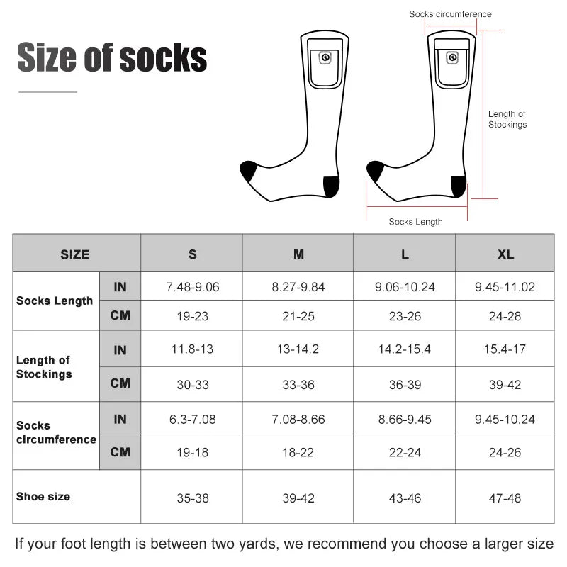 Snow Deer Heated Socks Winter Thermal Stockings Rechargeable