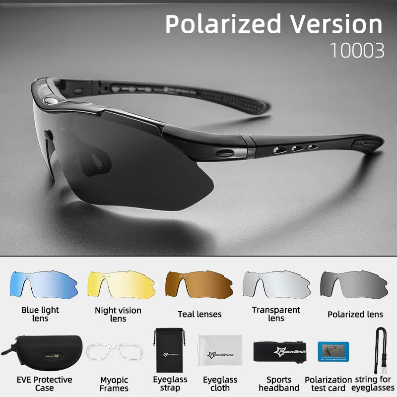 Rockbros Polarized Cycling Glasses For Road And Mountain Biking