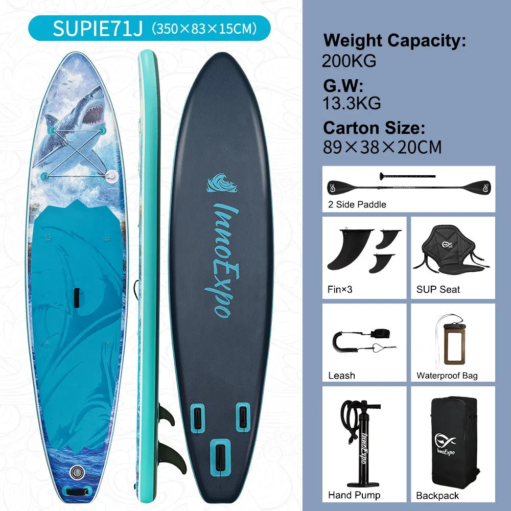 InnoExpo Premium Inflatable Stand Up Paddle Board Non Slip Deck