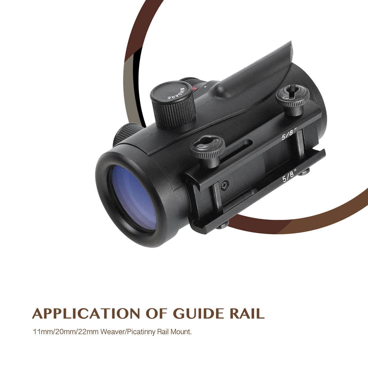 Tactical Reflex Dot Sight Scope For Rifles With Adjustable Brightness