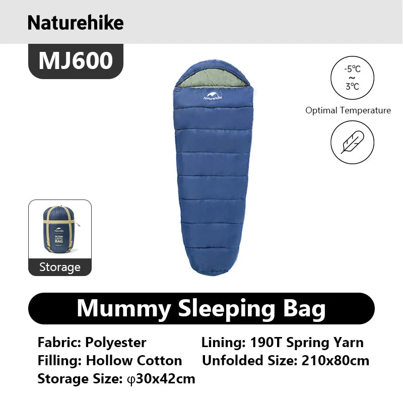 Naturehike Mummy Sleeping Bag For Adults Warm Winter Outdoor Camping