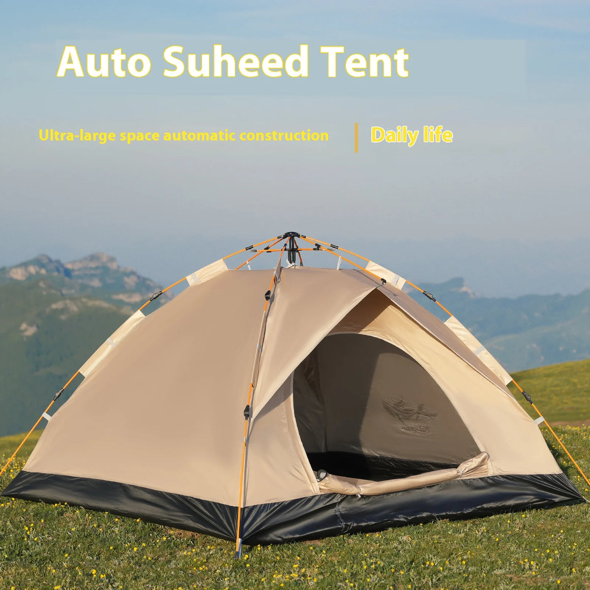 Pakicetus Instant Golden Tent Portable Sun Rain Shelter Beach Camping