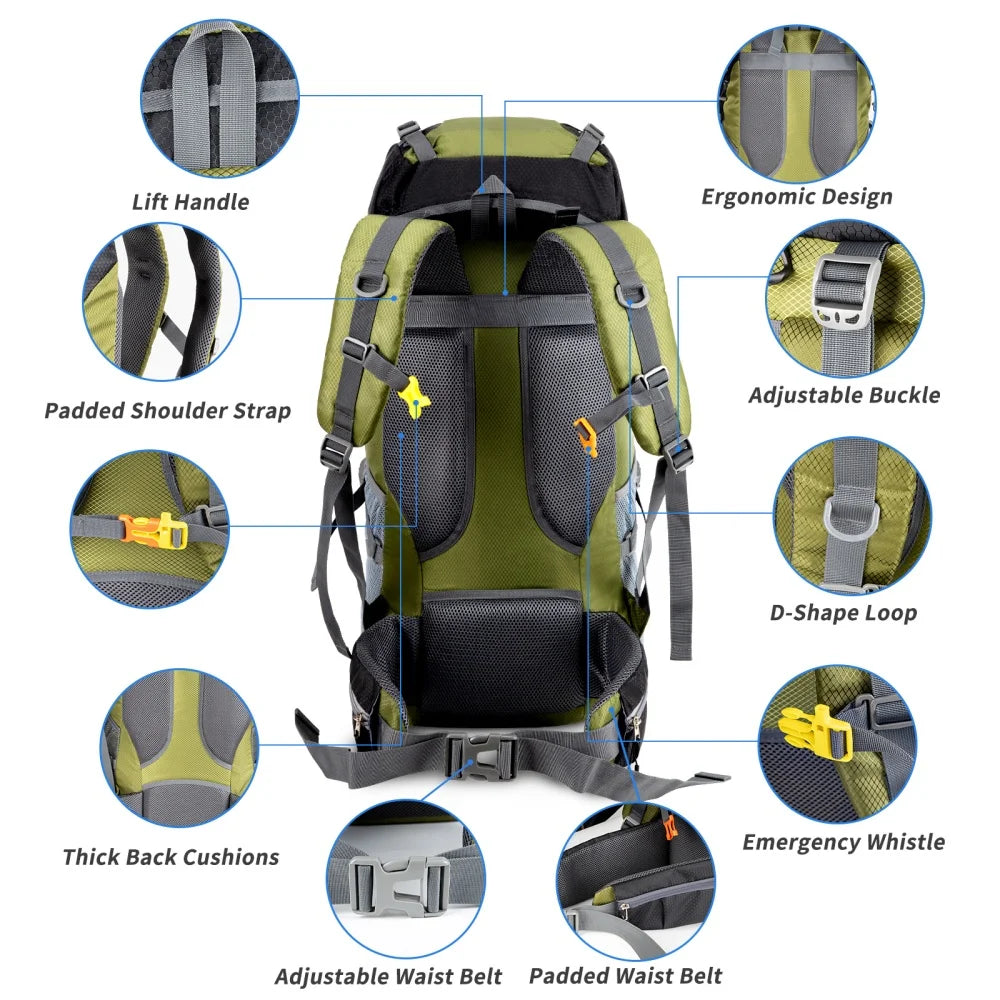 Night Cat Lightweight Hiking Backpack For Outdoor Camping And Travel