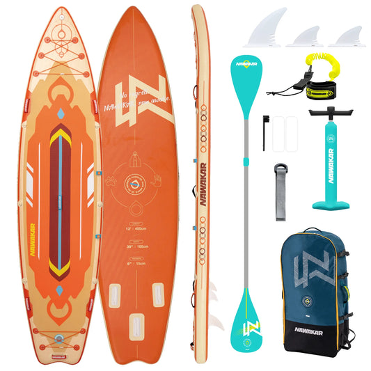 Adult Stand Up Double Layered Reinforced Surfboard Paddleboard for Water Sports
