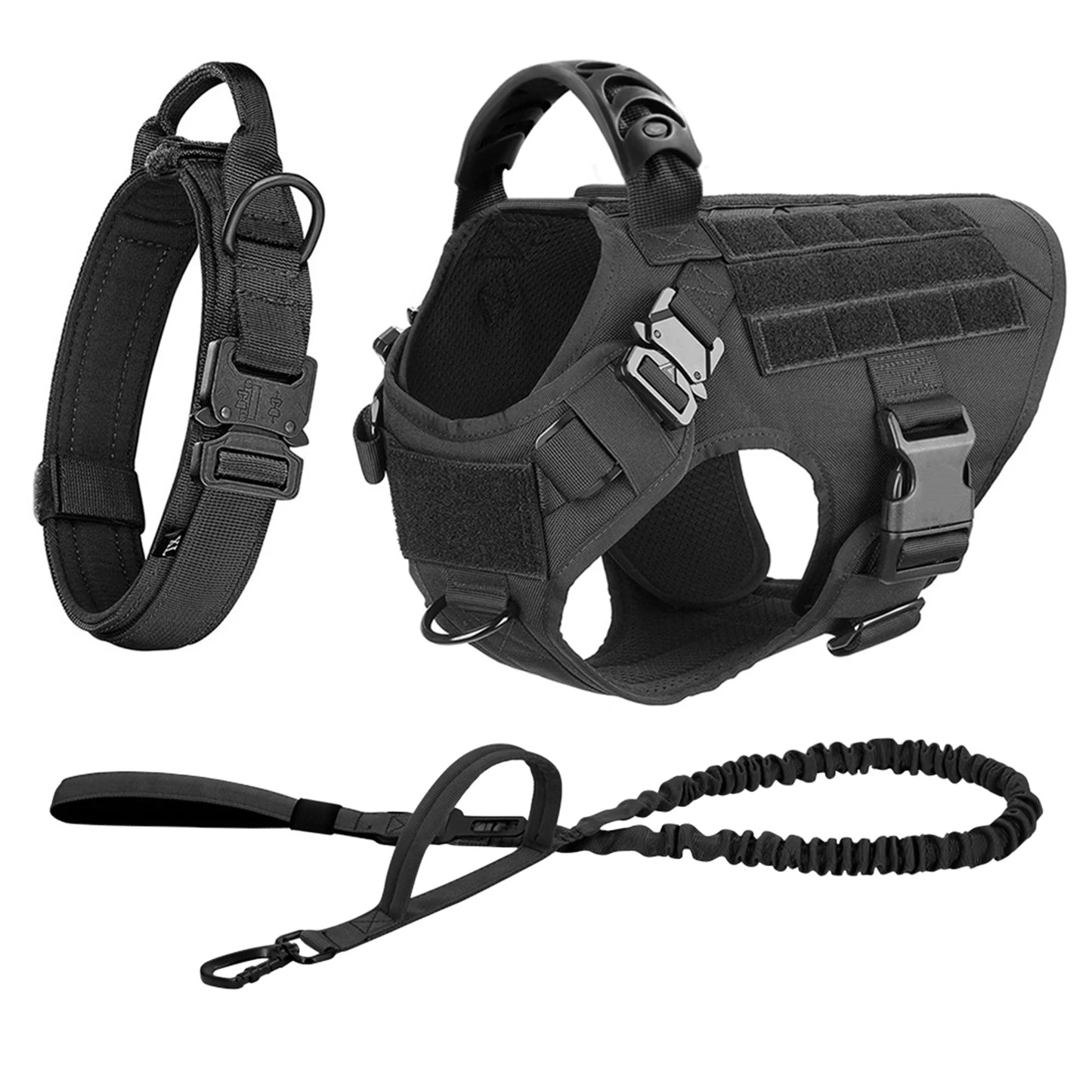 Padded Nylon Dog Harness And Leash Set For Training Walks