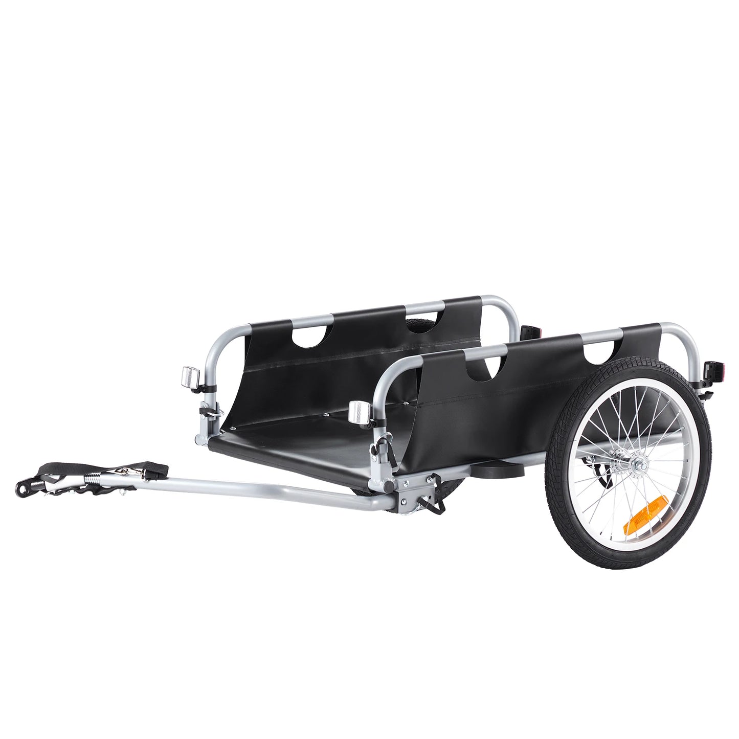 Foldable Aluminum Bike Cargo Trailer With Rear Axle Mount