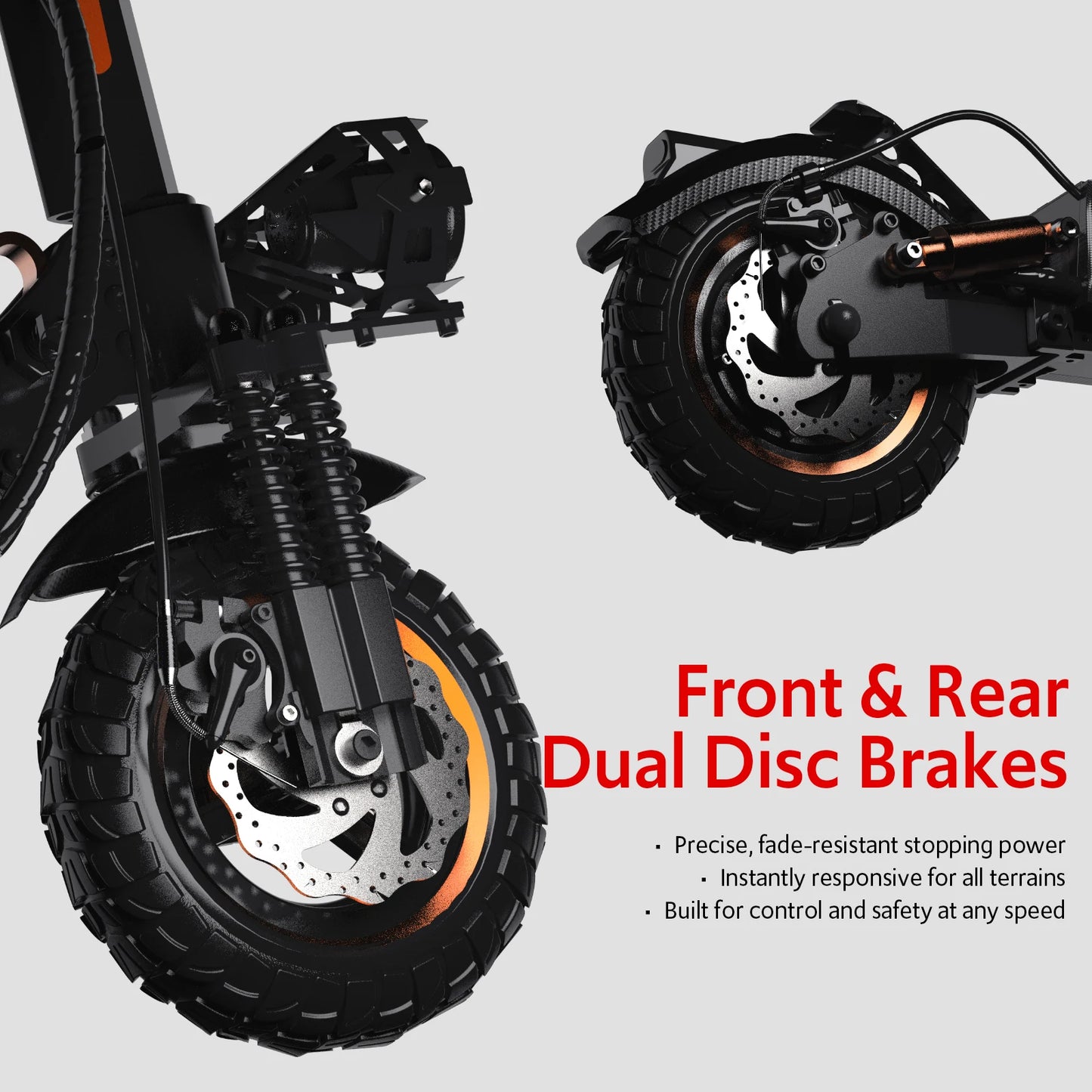 Osboo 1200W Off Road Folding Electric Scooter With Dual Suspension