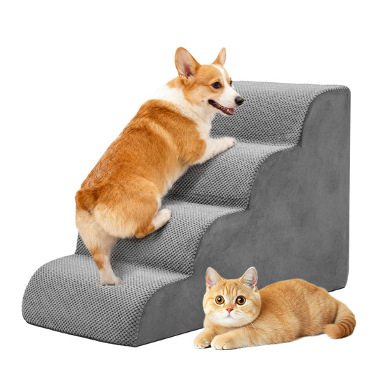 Curved Foam Dog Stairs With Non Slip Platform For Pets