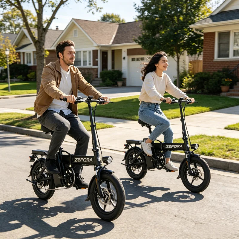 Zefiora 500W Urban Electric Bike Safe Commuter Compact Design
