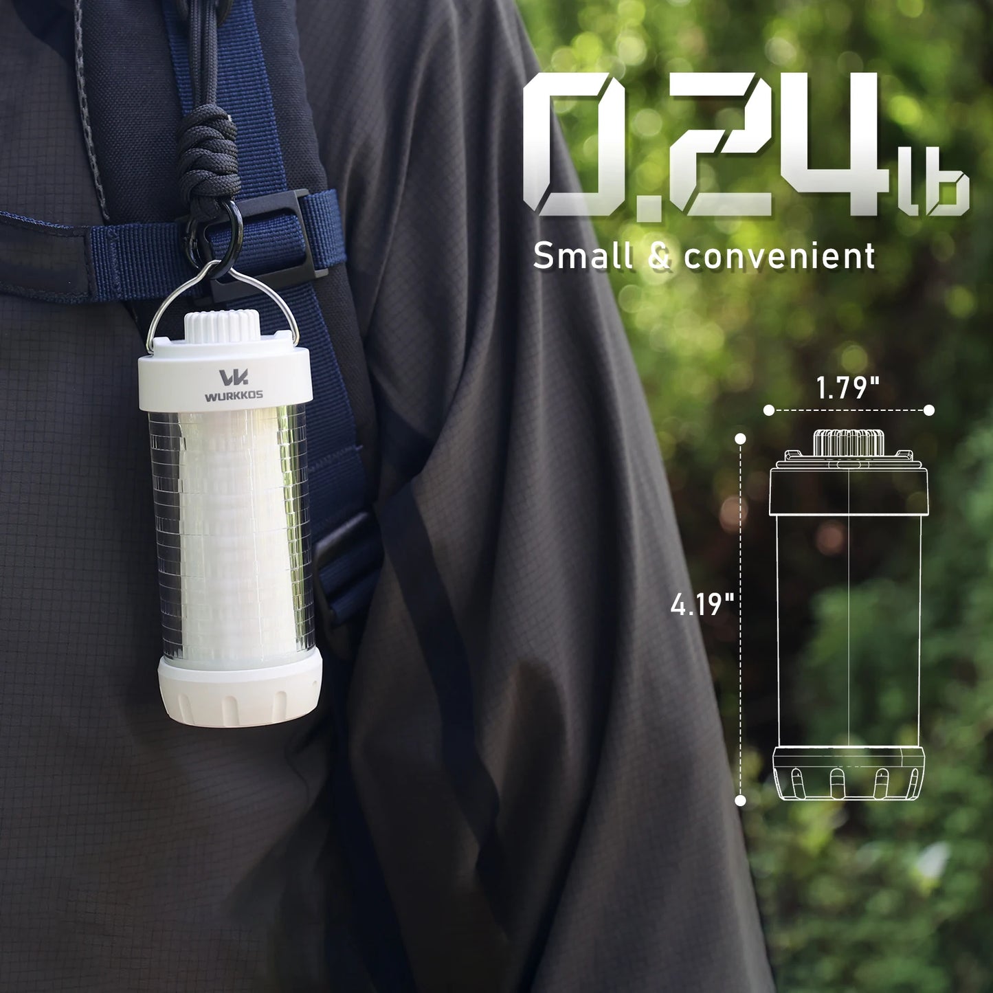 Wurkkos CL01 Rechargeable LED Camping Lantern With Magnetic Base