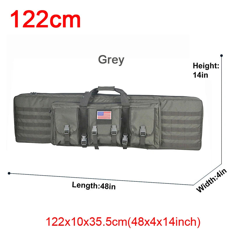 LQARMY Tactical Double Rifle Case Molle Hunting Airsoft Backpack