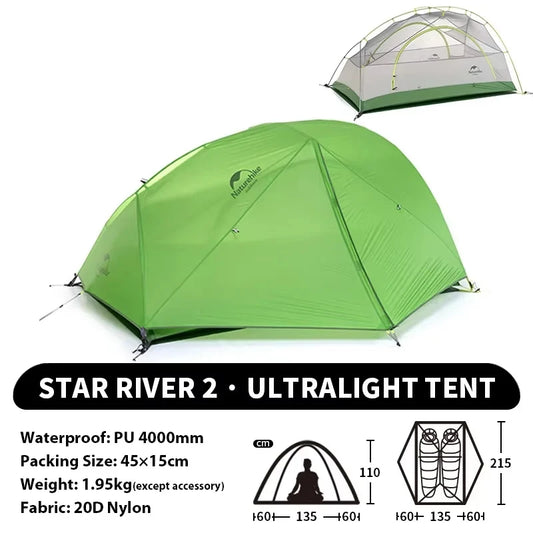 Naturehike Star River Ultralight Double Layer Waterproof Camping Tent