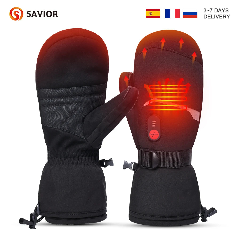 Snow Deer Heated Waterproof Winter Gloves For Cycling