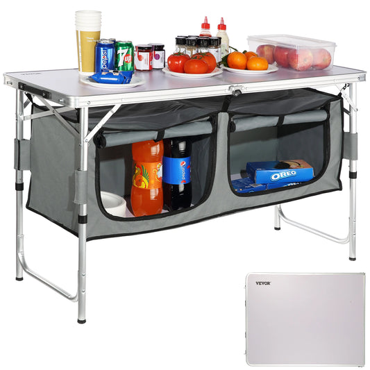 Vevor Portable Mdf Folding Camping Kitchen Table For Picnic Bbq