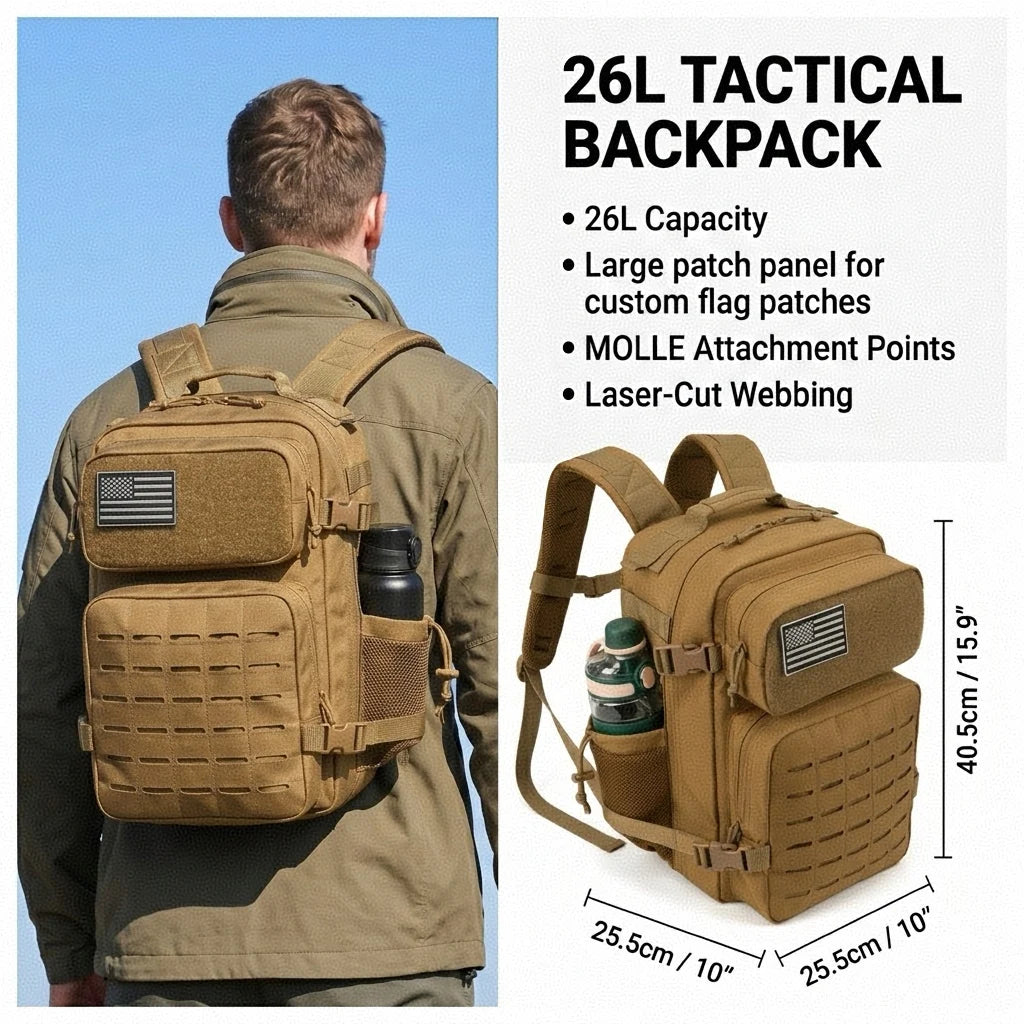 ReFire Gear Tactical Hiking Backpack With Dual Cup Holders