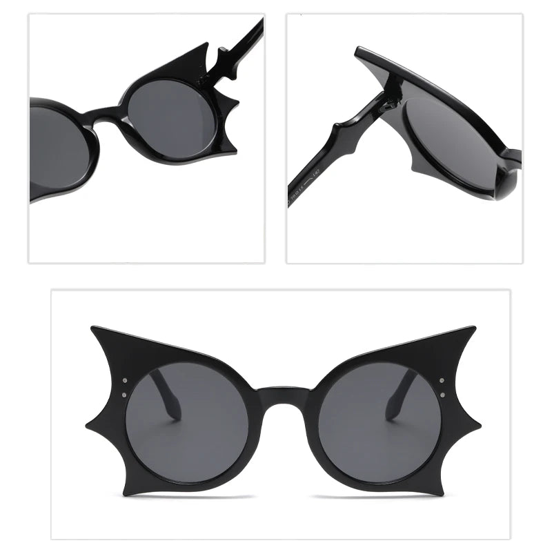 NRK Bat Shape UV400 Sunglasses Polycarbonate Lenses Fashion Eyewear