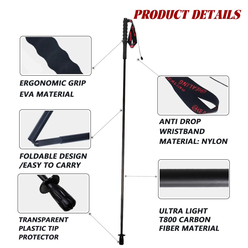 OKHEALING Carbon Fiber Trekking Poles Ultra Lightweight Outdoor Gear