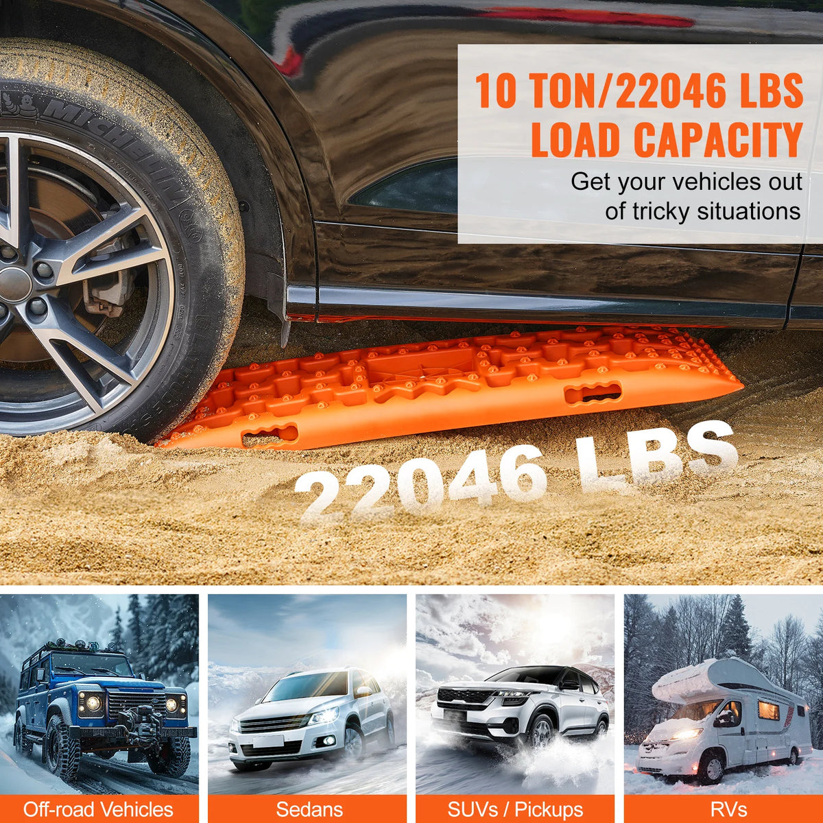 SucceBuy 10 Ton Traction Boards for Off Road Vehicle Recovery