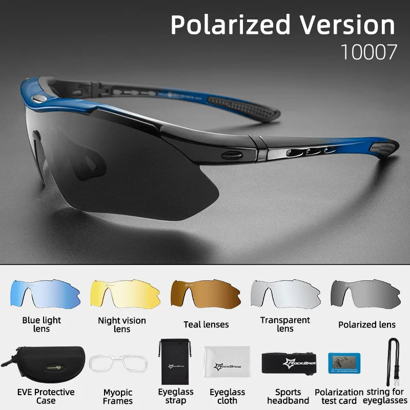 Rockbros Polarized Cycling Glasses For Road And Mountain Biking