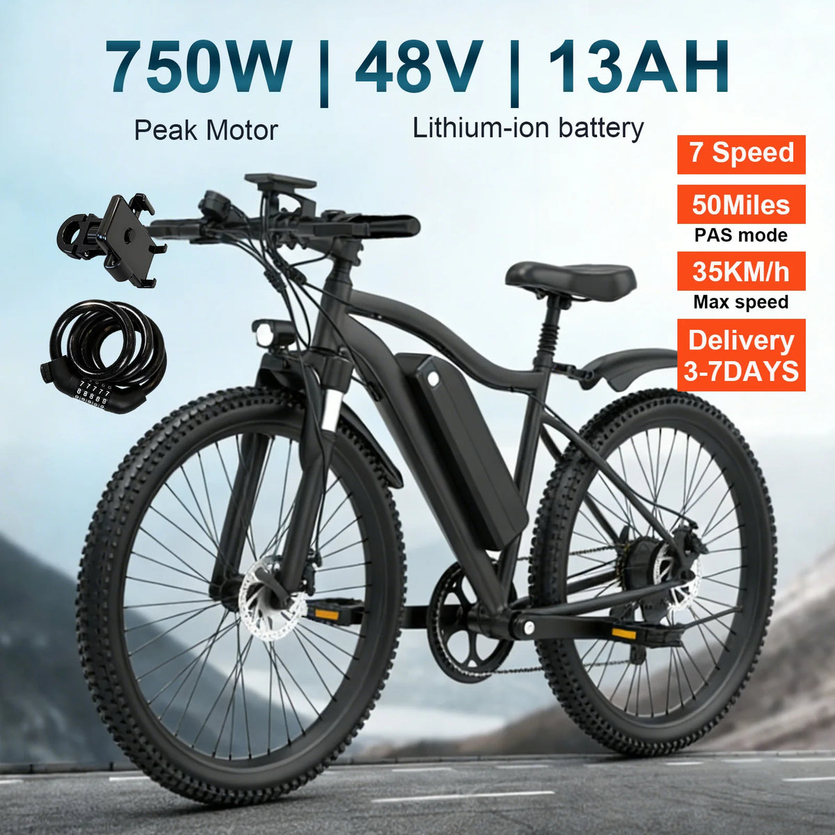 Toofly Mountain Electric Bicycle With Removable Battery For Adults