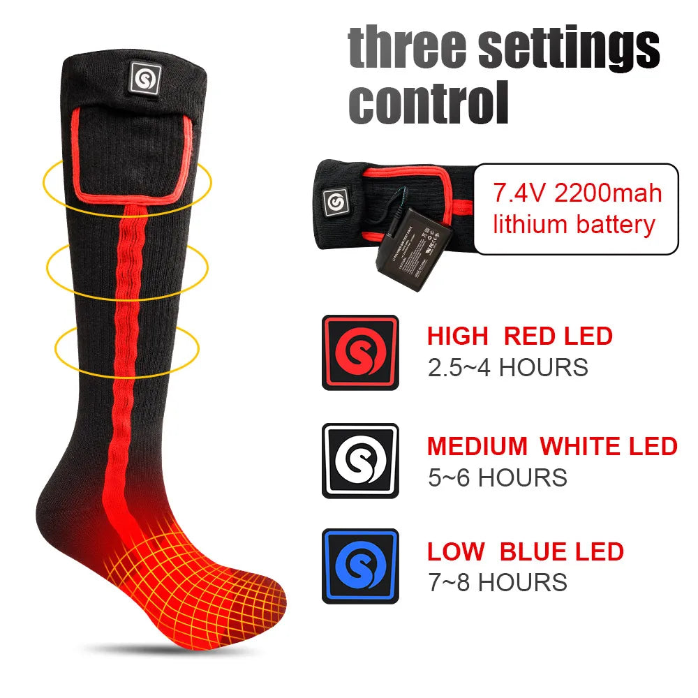 Savior Rechargeable Heated Socks For Winter Outdoor Sports Comfort