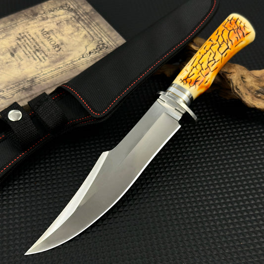 Gdekls Stainless Steel Survival Knife With Durable Sheath For Camping