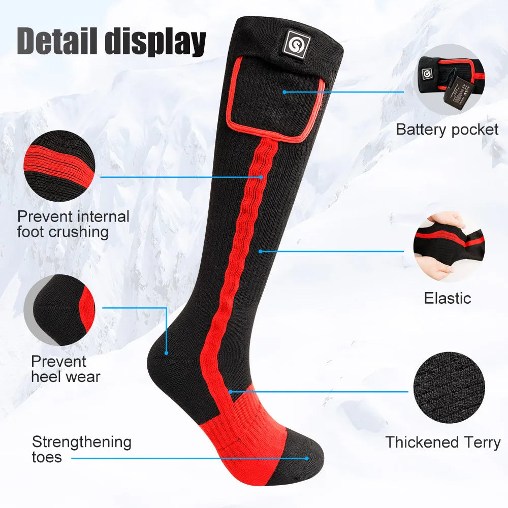 Savior Rechargeable Heated Socks For Winter Outdoor Sports Comfort