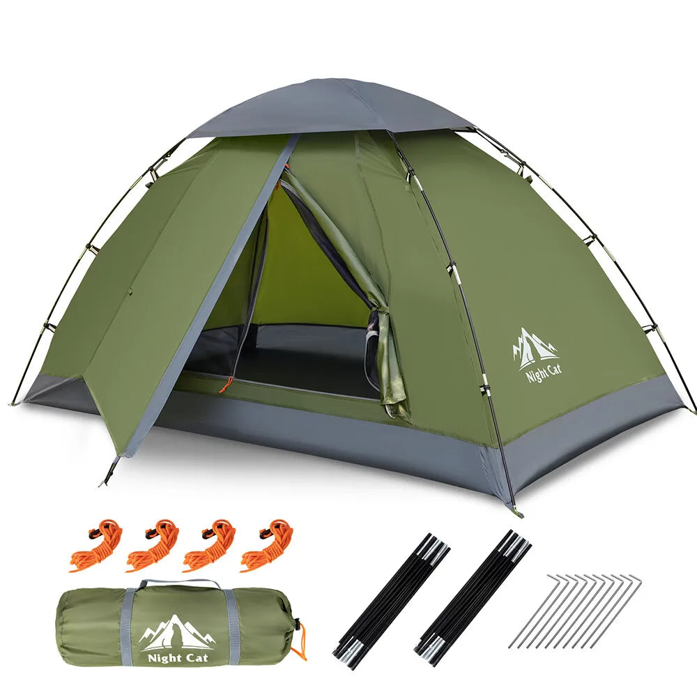 Night Cat Upgraded Lightweight Two Person Backpacking Tent