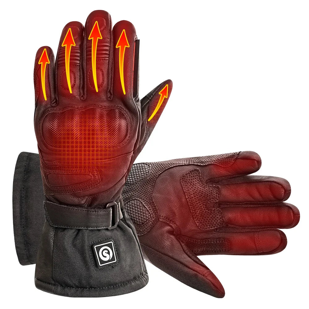Snow Deer Heated Winter Gloves For Motorcycle Riding Touchscreen