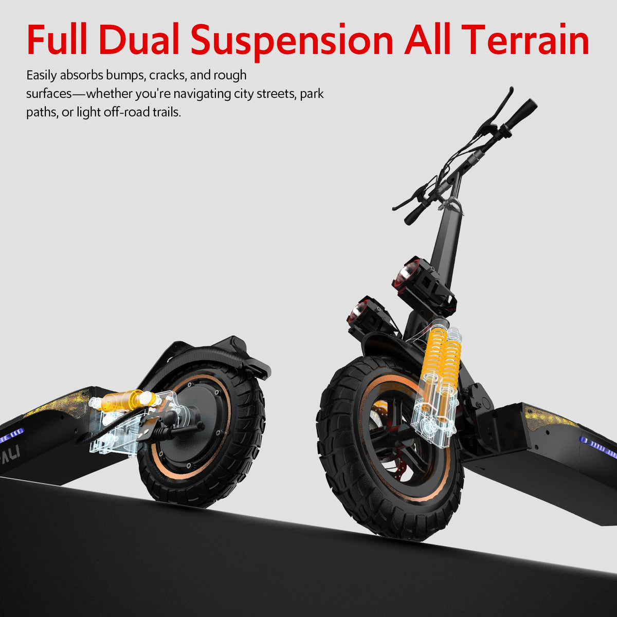 Osboo 1200W Off Road Folding Electric Scooter With Dual Suspension