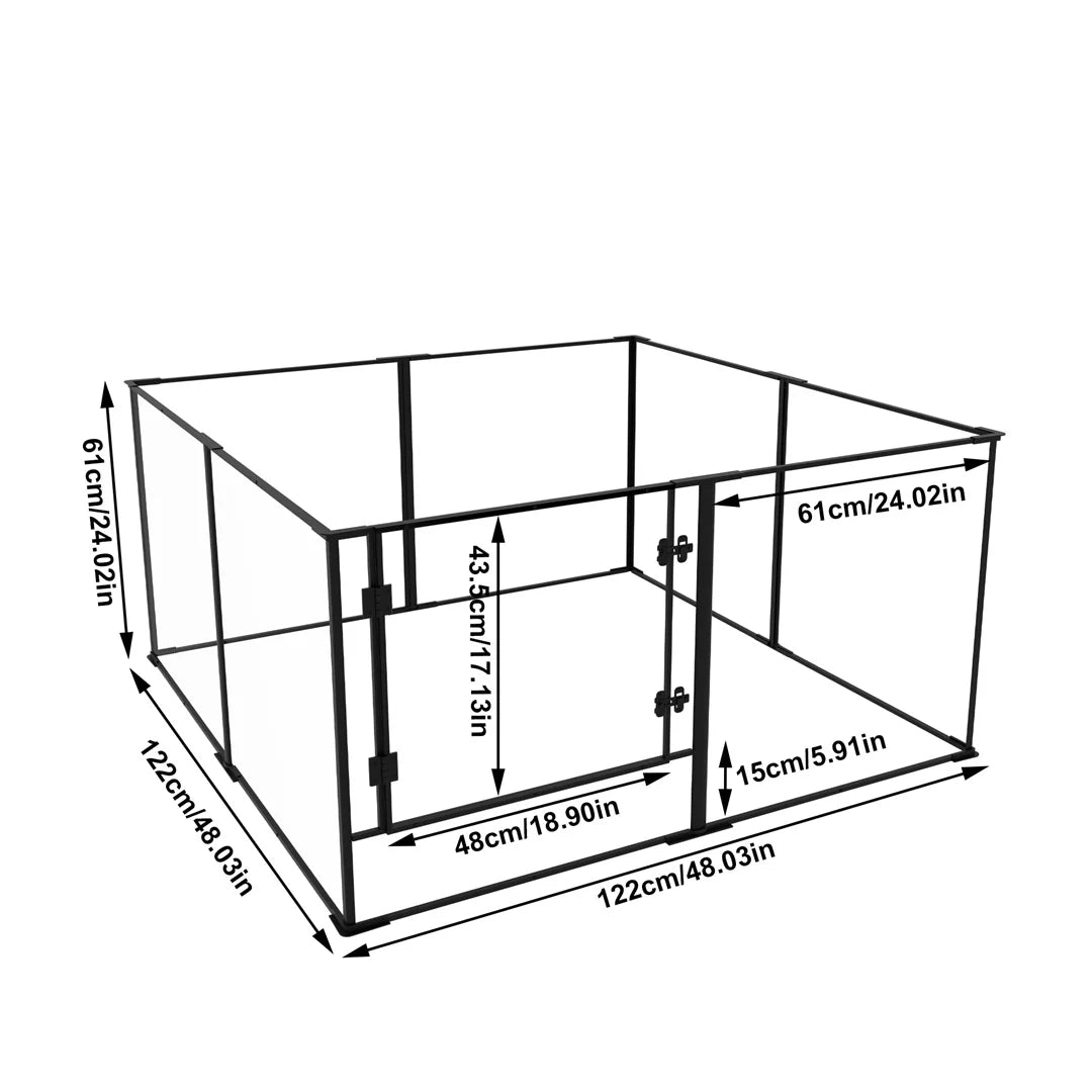 BINGOPAW Acrylic Dog Playpen for Indoor Exercise and Puppy Training