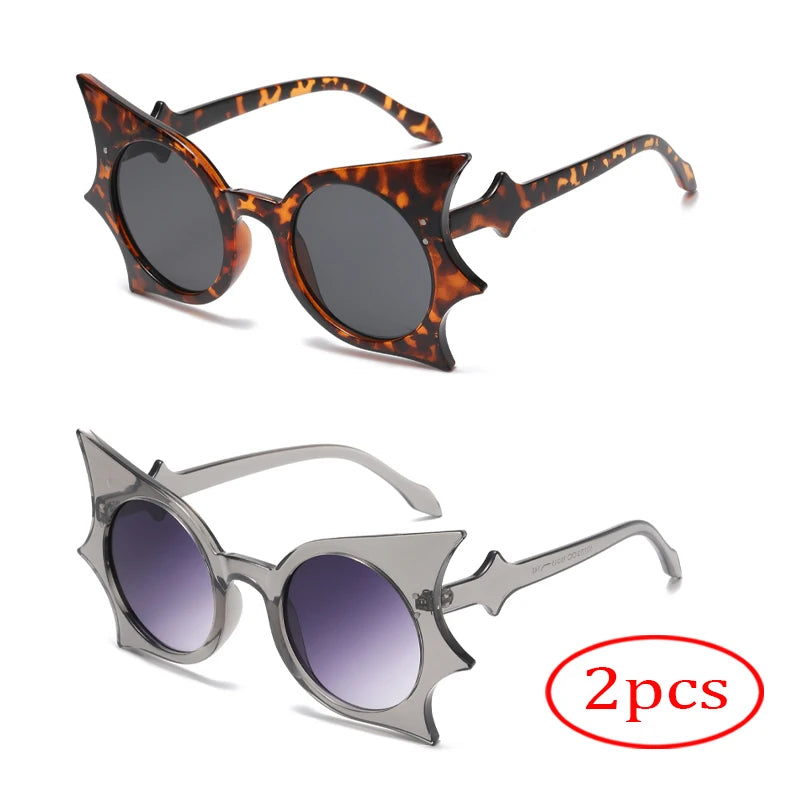 NRK Bat Shape UV400 Sunglasses Polycarbonate Lenses Fashion Eyewear