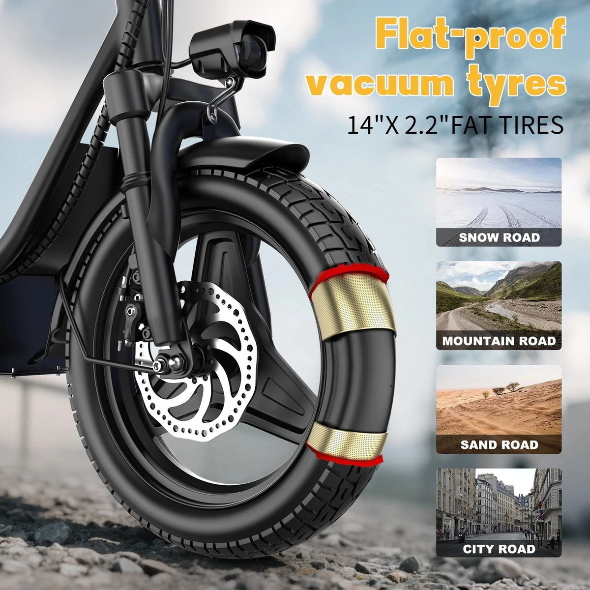 Uplee GQ8 Folding Electric Bike With 500W Brushless Motor