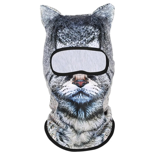 3D Cat Face Balaclava Full Coverage Motorcycling Ski Mask