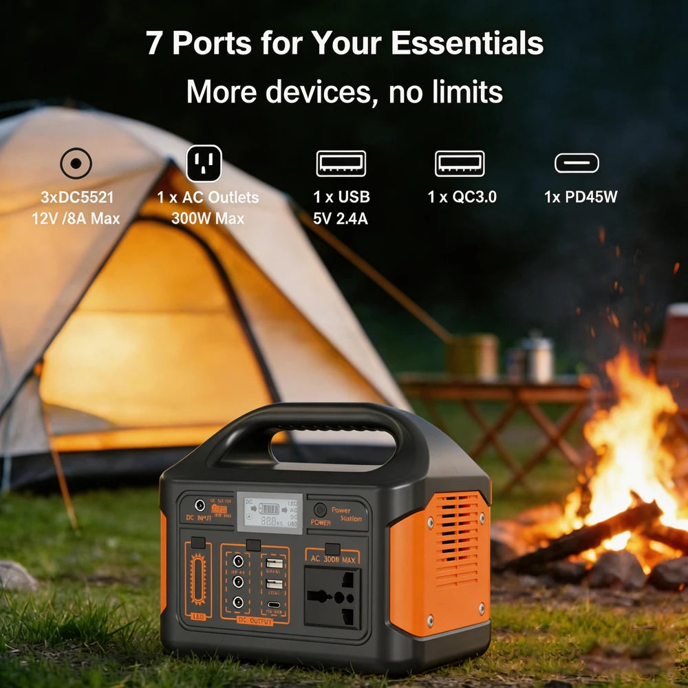 GaiaRay 500W Portable Power Station Featuring Reliable LiFePO4 Solar Backup