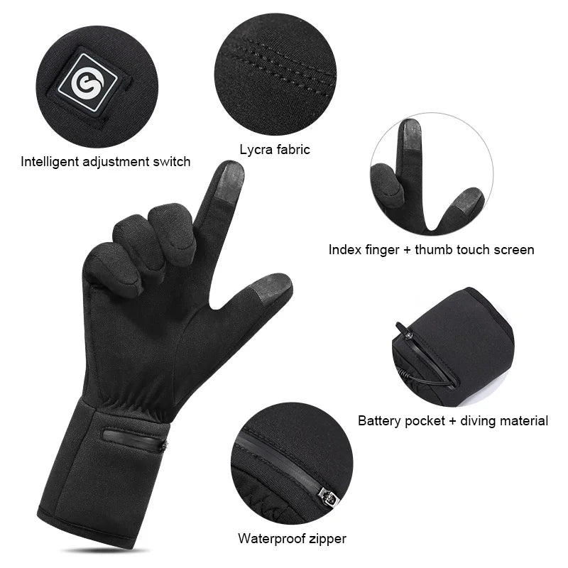 Savior Heat Rechargeable Electric Heated Gloves For Winter Sports