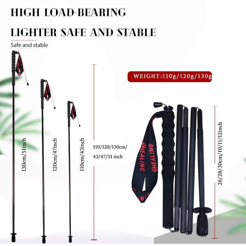OKHEALING Carbon Fiber Trekking Poles Ultra Lightweight Outdoor Gear