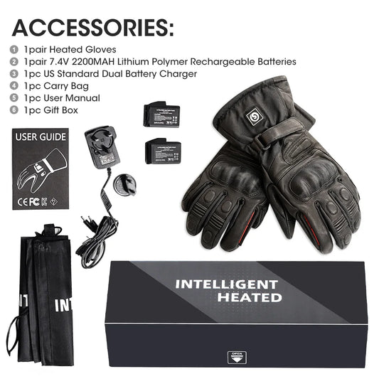 Snow Deer Heated Winter Gloves For Motorcycle Riding Touchscreen