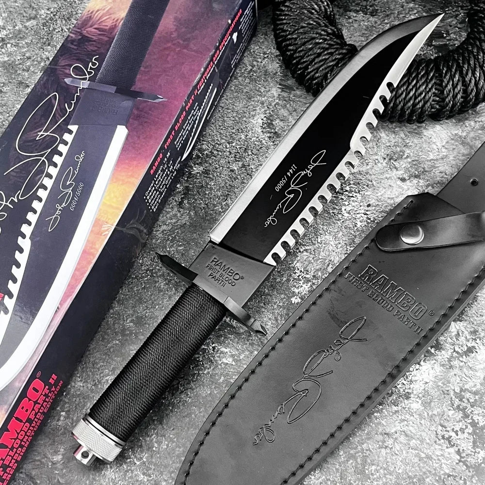 Rambo Tactical Fixed Blade Knife For Outdoor Hunting And Camping