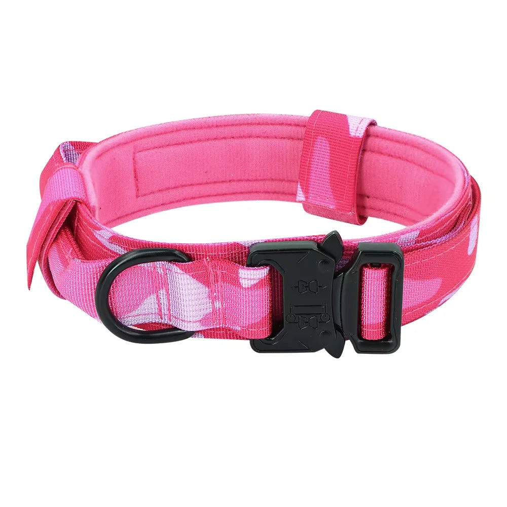 Adjustable Nylon Tactical Dog Collar And Leash With Quick Release