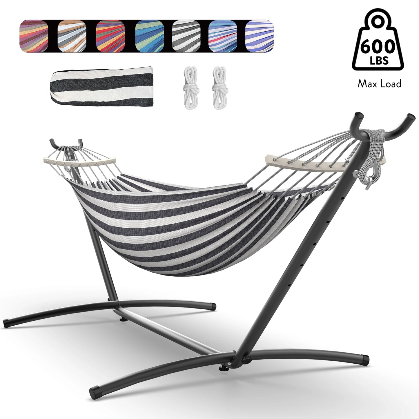 Gyroor Adjustable Stand Hammock With 600Lb Capacity For Outdoor Relaxation
