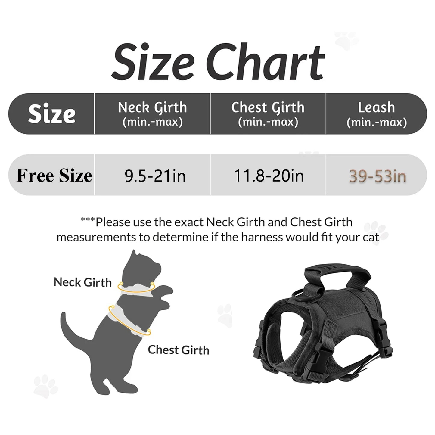 Adjustable Padded Tactical Pet Harness With Leash Set For Puppies