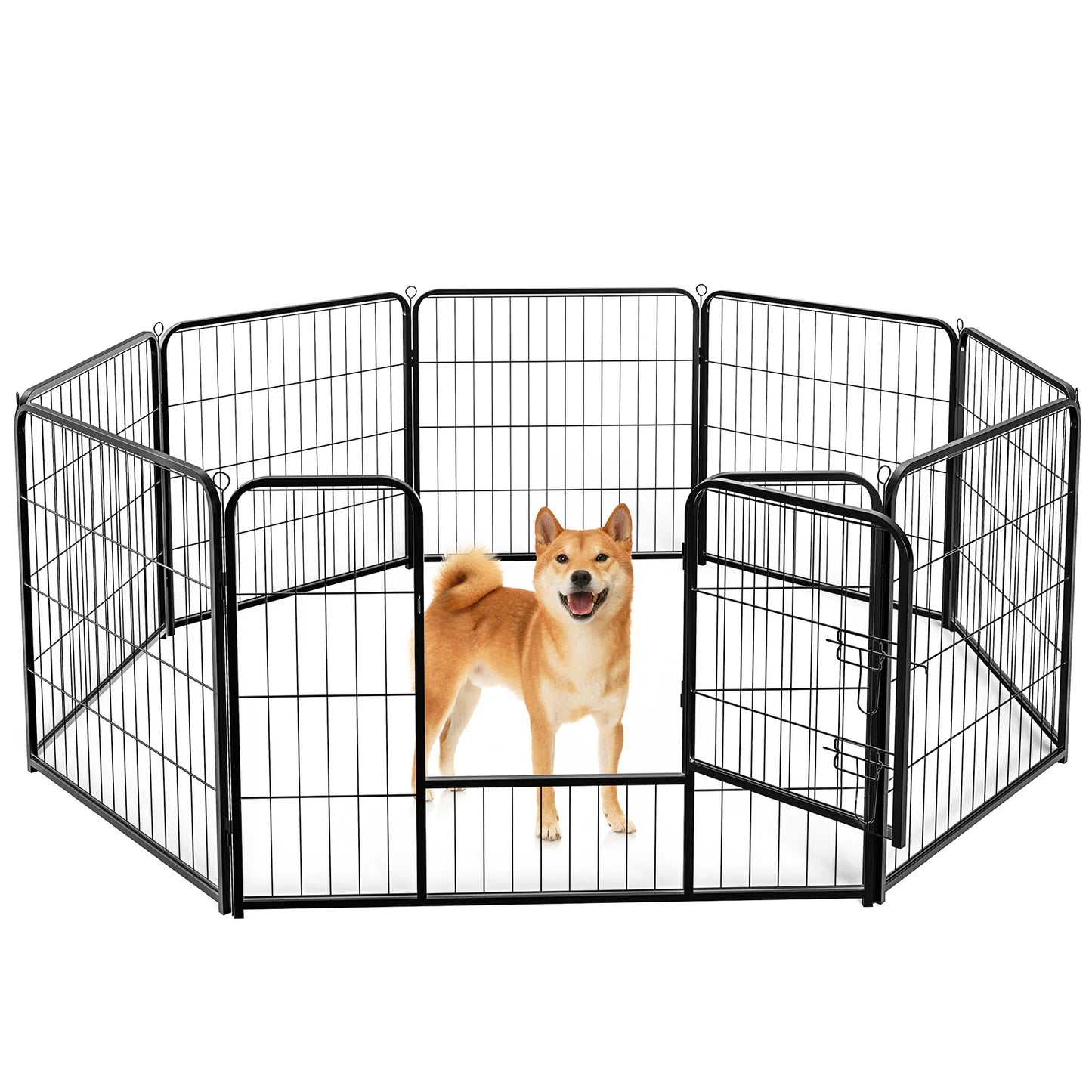 JHK Metal 8 Panel Dog Playpen Foldable Pet Exercise Fence