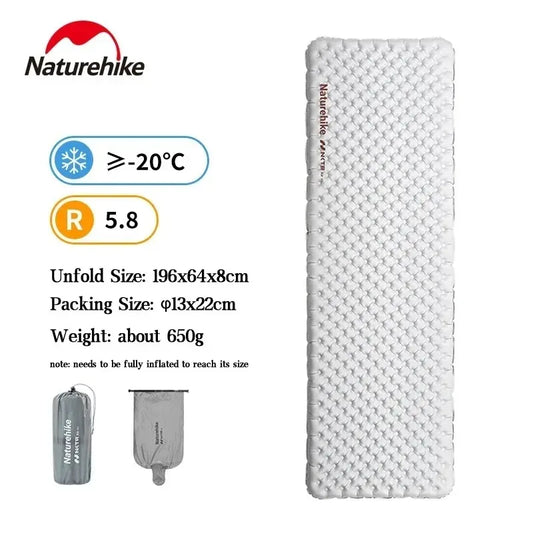 Naturehike Inflatable Ultralight Sleeping Pad High R Value For Camping