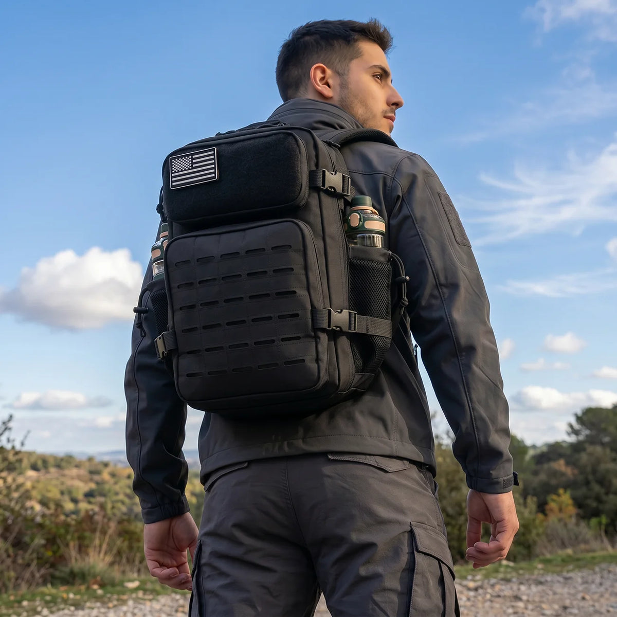 ReFire Gear Tactical Hiking Backpack With Dual Cup Holders