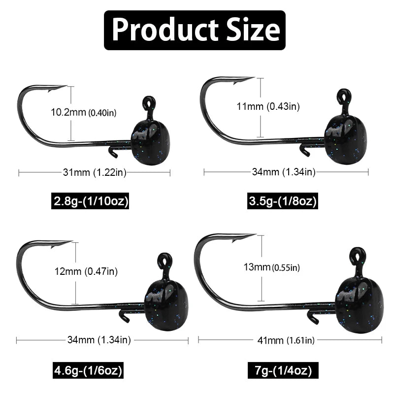 Ned Rig Finesse Jig Heads For Soft Plastic Fishing Lures